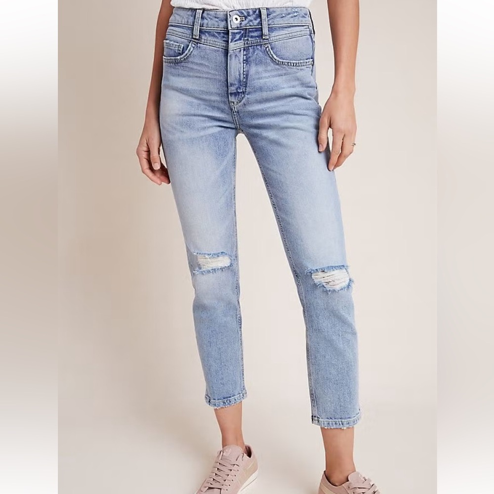 Pilcro And The Letterpress Jeans Women’s High Rise Slim Color: Med Blue, Size 27